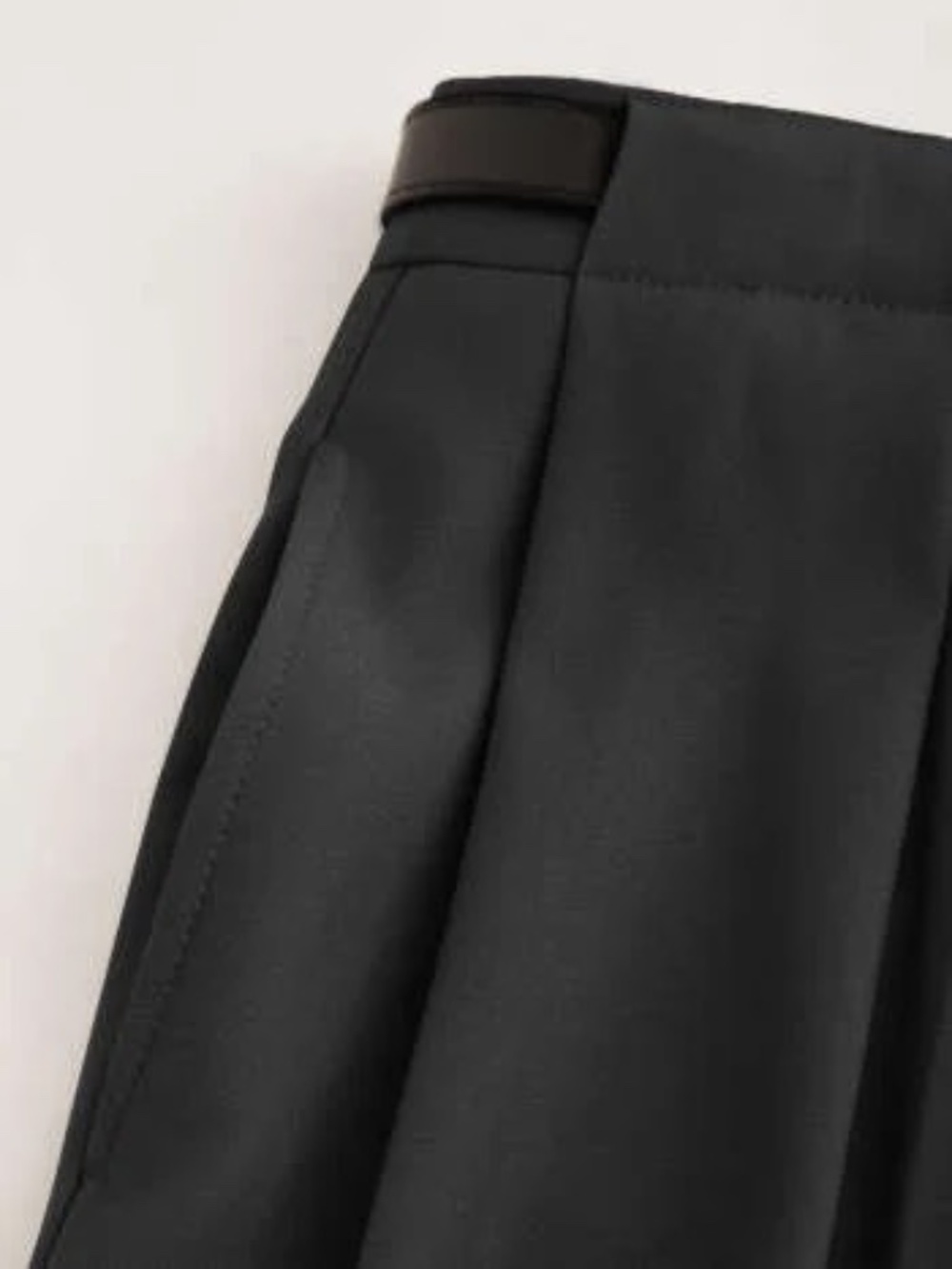 Cider Belted Black Mid Rise Straight Leg Trouser Size XL/10 - Picture 2 of 14